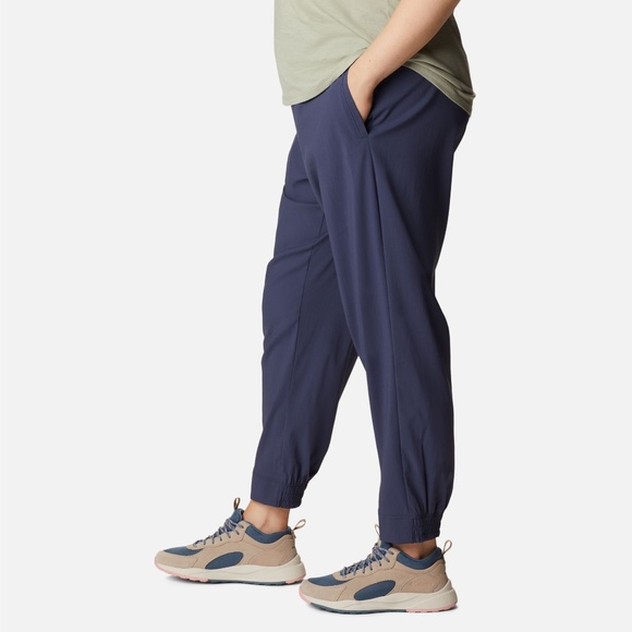 Columbia Hiking Jogger Omni-Shade 50 UPF Blue Nocturnal Size 2XL Adjustable Hem - Picture 6 of 7